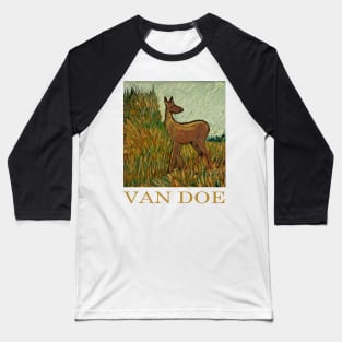 Van Doe - Van Gogh Style Deer Baseball T-Shirt